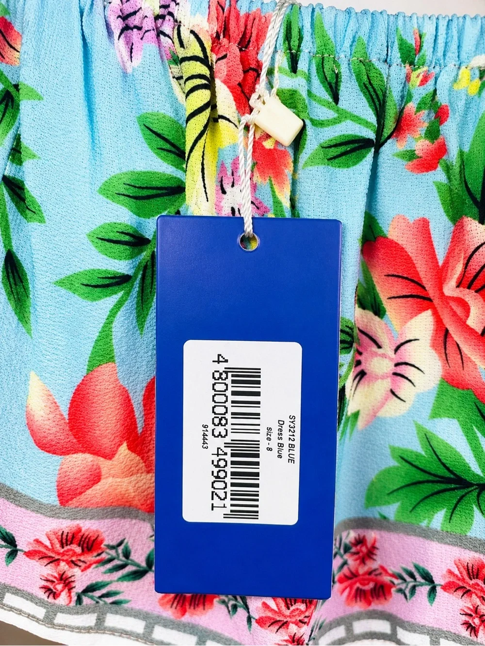 ENFACE NWT Blue Floral Off Shoulder Maxi Dress Size 8 - Picture 6 of 6